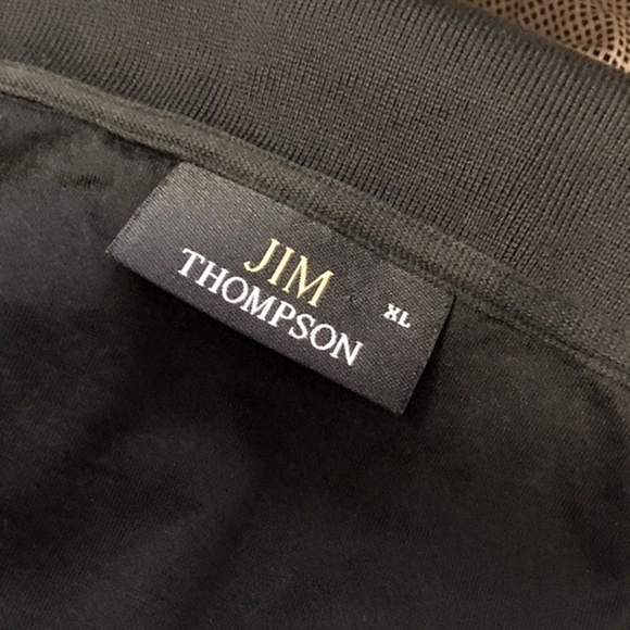 JIM Thompson Long Sleeve Polo Shirt Mercerized Cotton L XL Classic - Picture 4 of 8